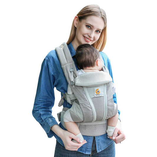 Ergobaby Breathable Mesh Baby Carrier – All Carry Positions with Lumbar Support (7–45 lbs)