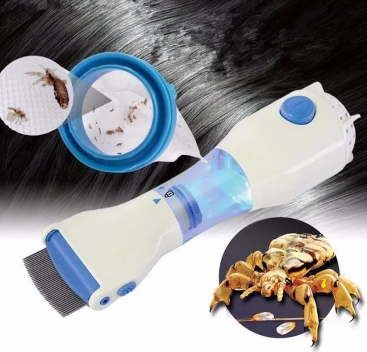 Electric V-Comb Head Lice Removal Machine – Safe, Easy & Hygienic Lice Treatment with Built-in Filter