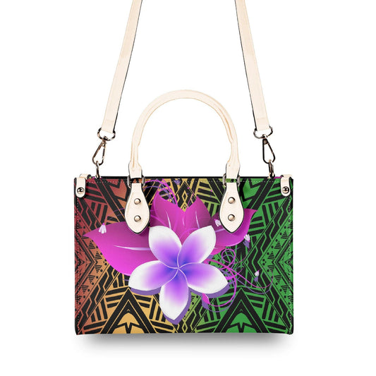 Hawaiian Floral PU Tote Bag – Large Capacity Shoulder & Crossbody
