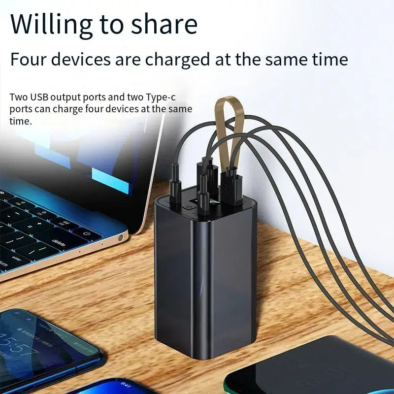 200000mAh Large Capacity Power Bank – 65W Fast Charging for Phone & Laptop