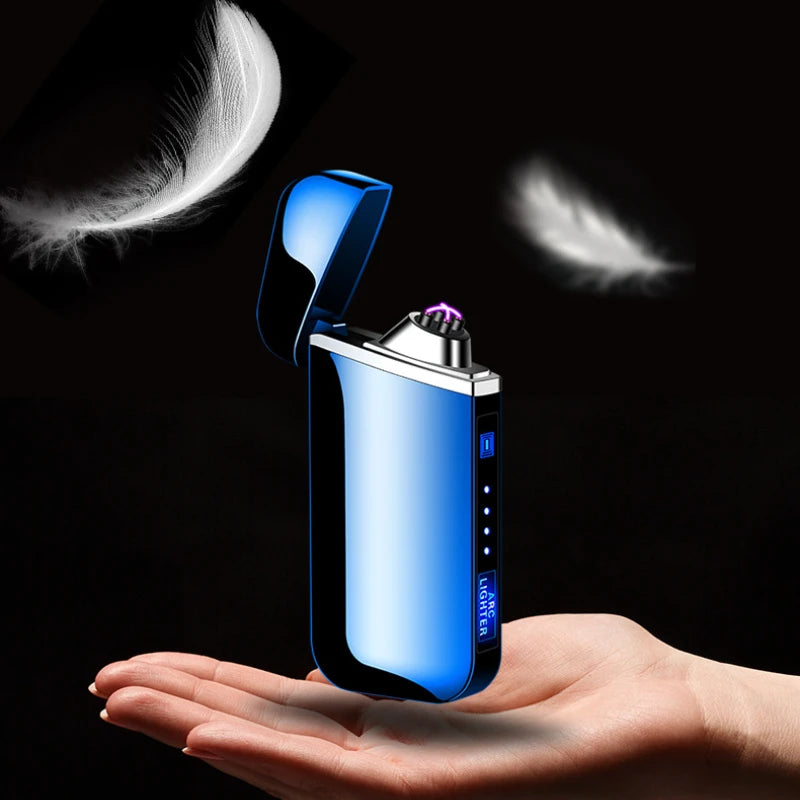2025 USB Rechargeable Double Arc Metal Lighter – Type-C Electric Ignition