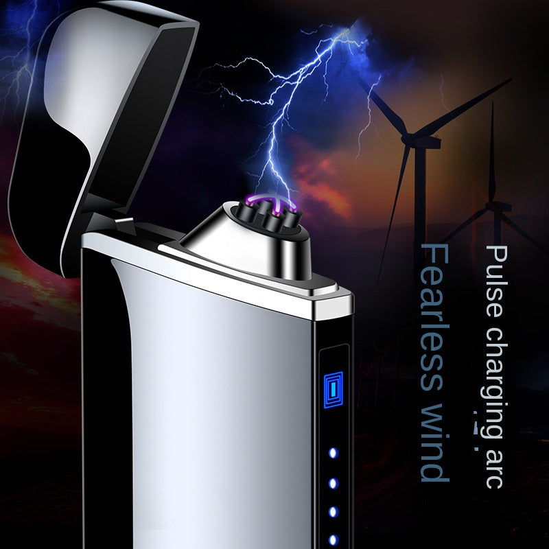 2025 USB Rechargeable Double Arc Metal Lighter – Type-C Electric Ignition