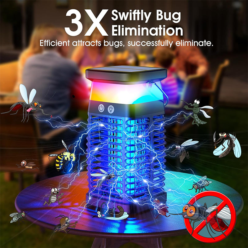Solar Mosquito Killer Lamp – 360° Insect Control with SOS Flash & USB Charging