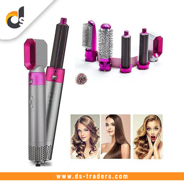 5 in 1 Multi-Functional Hair Styler ā Professional Hot Air Brush, Curler, Straightener & Volumizer for Men & Women