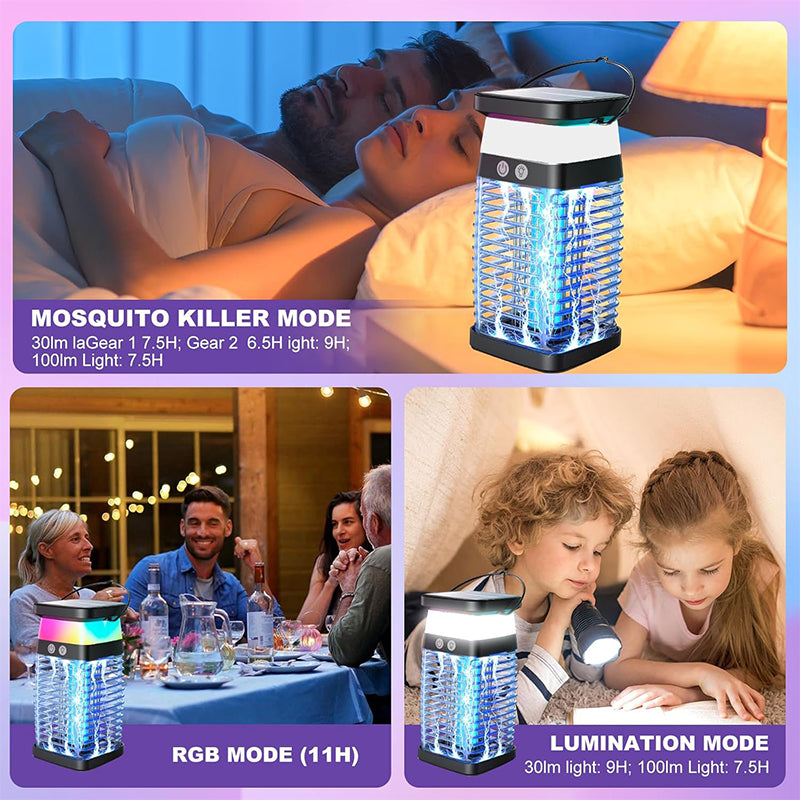Solar Mosquito Killer Lamp – 360° Insect Control with SOS Flash & USB Charging