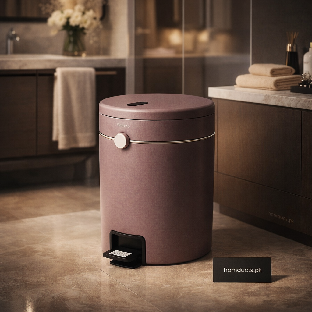 Luxury Soft-Close Pedal Dustbin – Premium Matte Finish Bathroom & Bedroom Trash Can