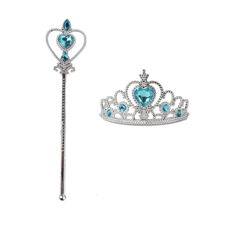 Girls Snow Queen Elsa Costume – 2025 Frozen Princess Dress for Party & Carnival