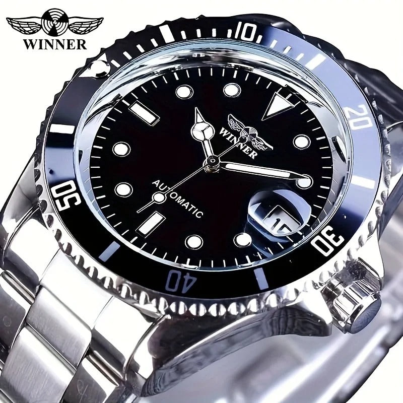 Men's Automatic Waterproof Stainless Steel Watch