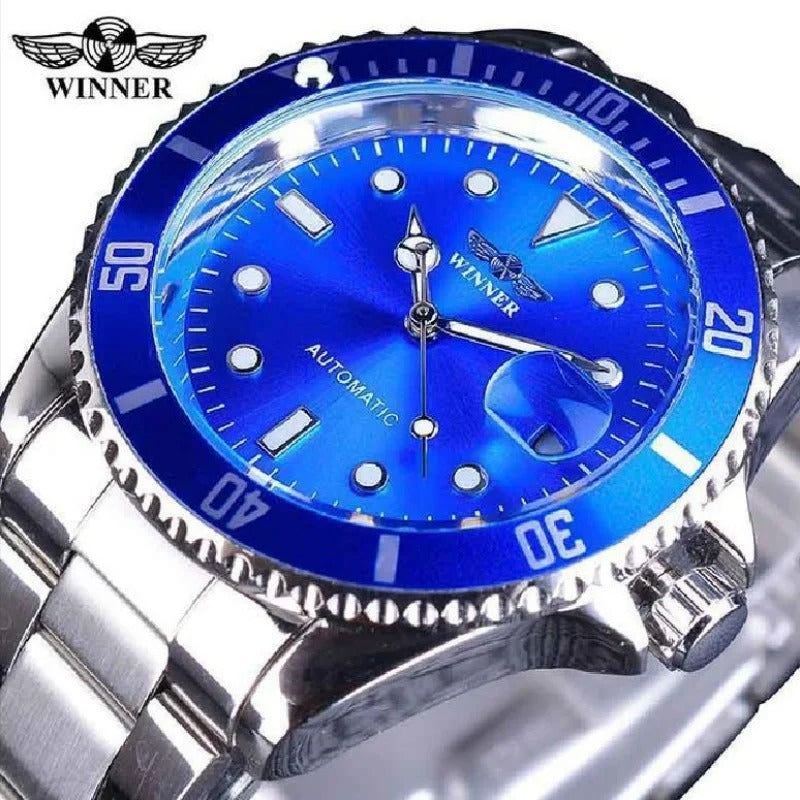 Men's Automatic Waterproof Stainless Steel Watch