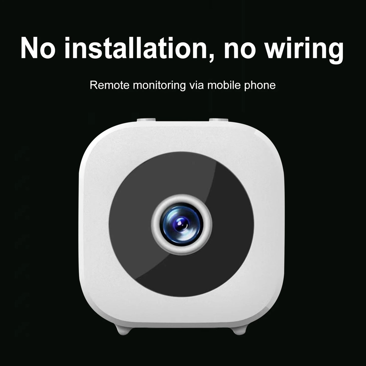 Smart Wireless Security Camera Motion Detection WiFi Remote Monitoring Recorder Mini HD Camera for Patio Porch Indoor