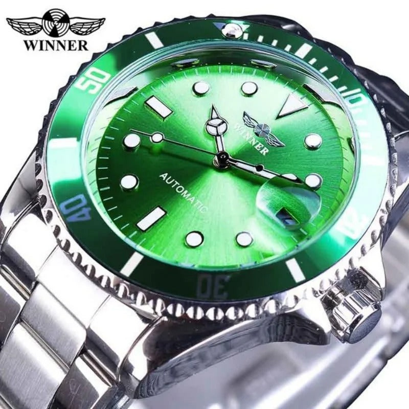 Men's Automatic Waterproof Stainless Steel Watch