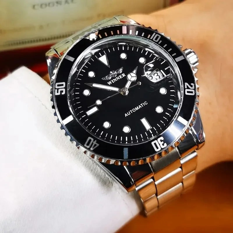 Men's Automatic Waterproof Stainless Steel Watch