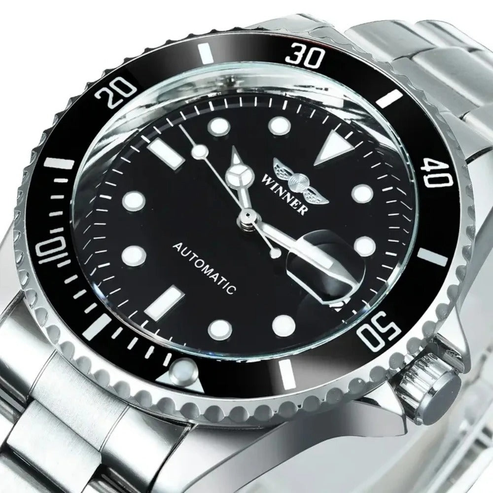 Men's Automatic Waterproof Stainless Steel Watch