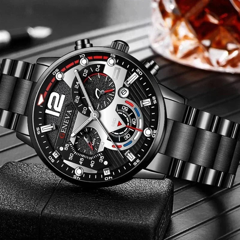 Men's Creative Six-Pin Watch Alloy Stainless Steel Watches for Men