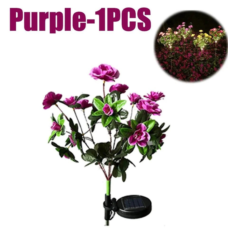 LED Solar Flower Garden Light – Azalea, Orchid & Rose Decorative Lamp