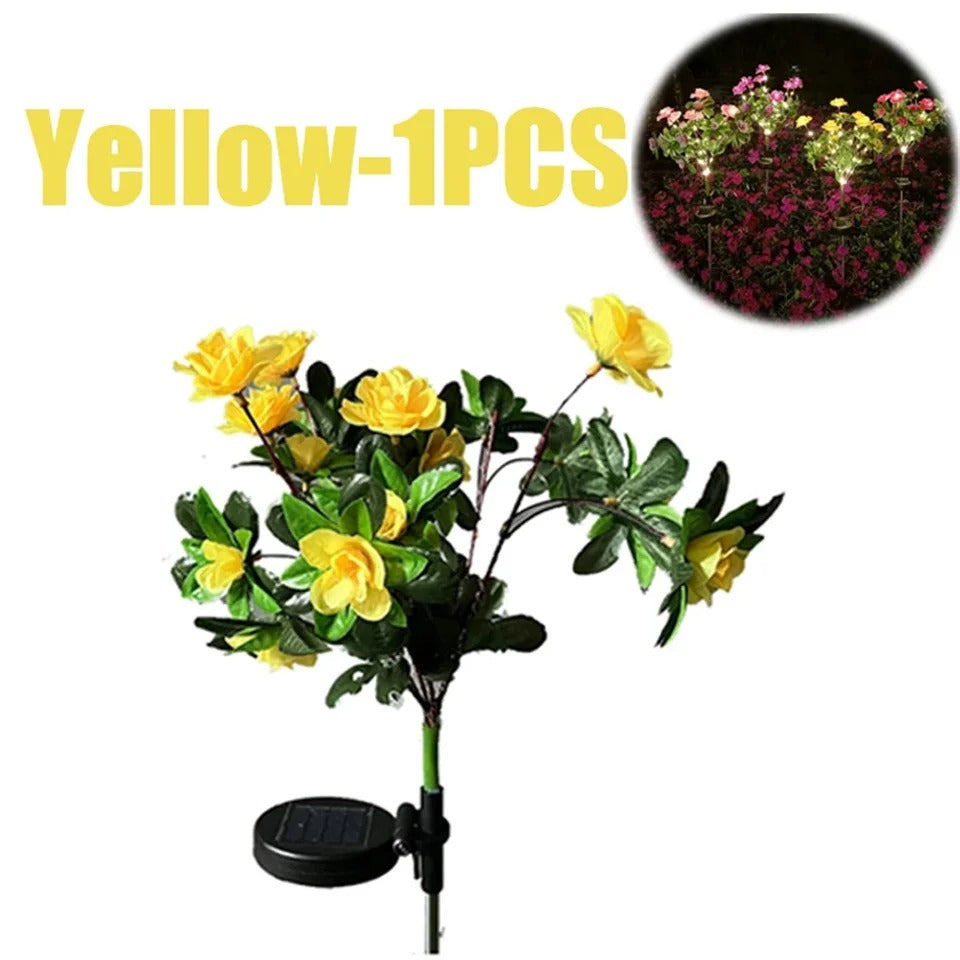 LED Solar Flower Garden Light – Azalea, Orchid & Rose Decorative Lamp