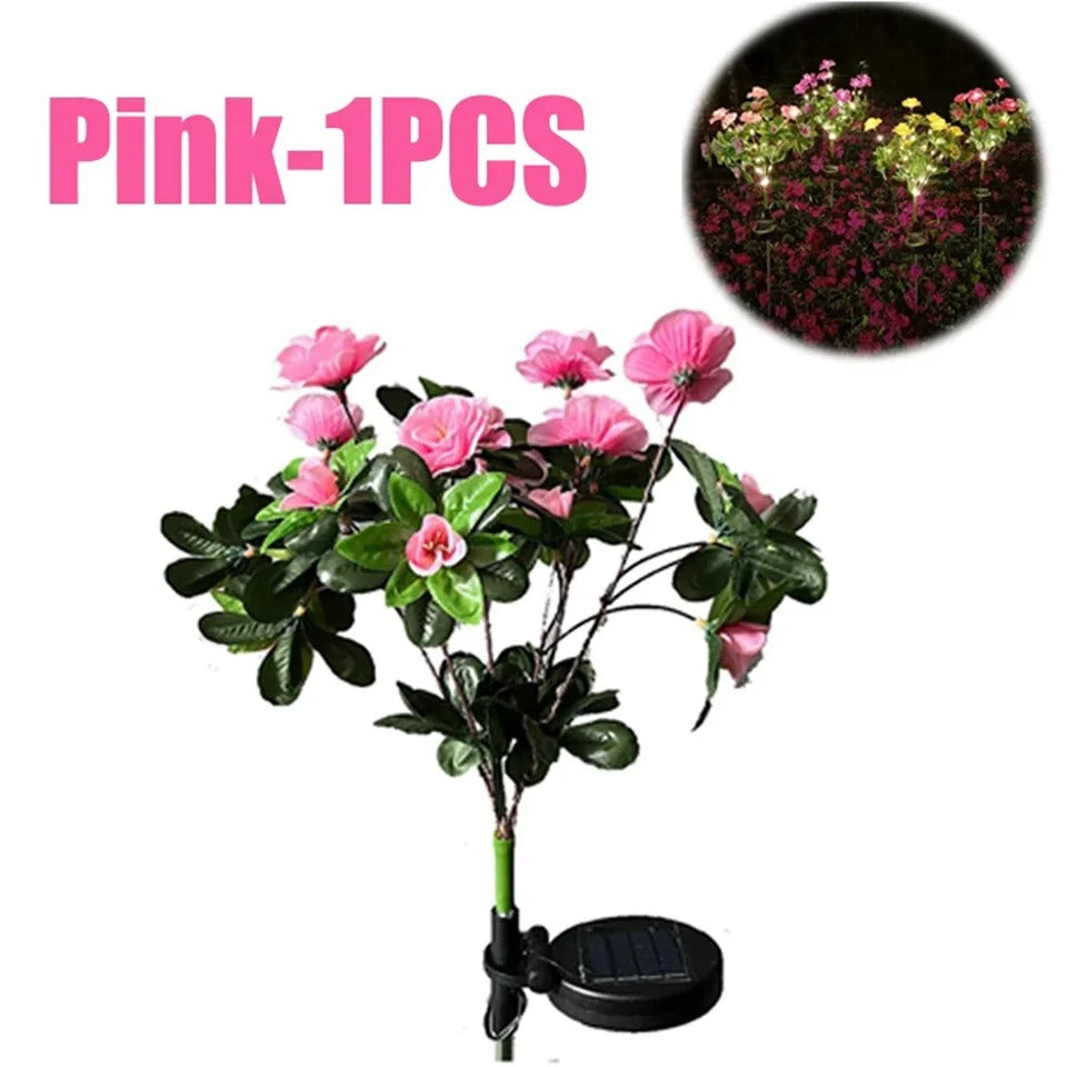 LED Solar Flower Garden Light – Azalea, Orchid & Rose Decorative Lamp