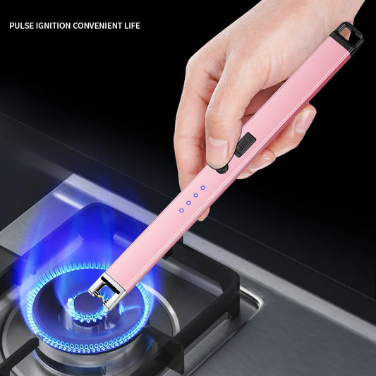 USB Rechargeable Electric Arc Lighter – Windproof Flameless Plasma Candle Lighter for Kitchen, Outdoor & BBQ