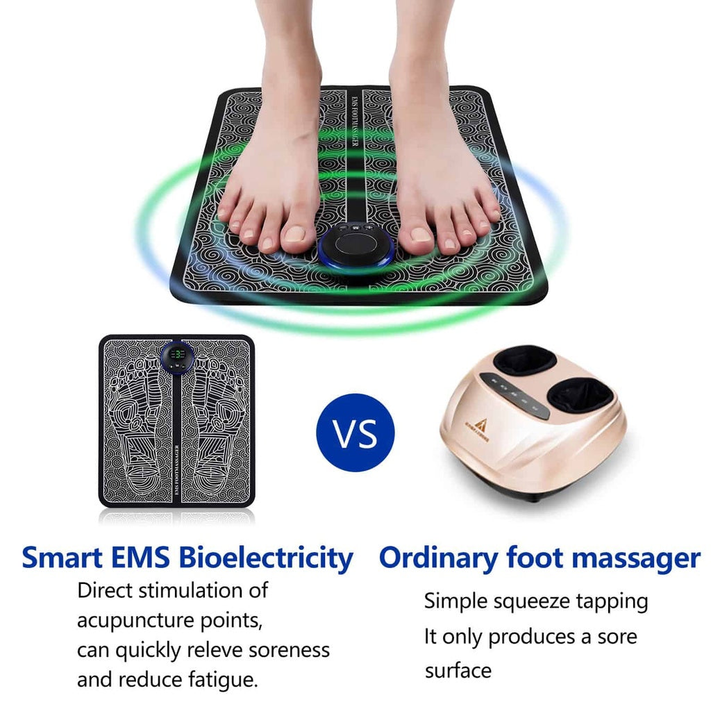 EMS Foot Massager Mat - Smart TENS Acupuncture Pad for Blood Circulation & Pain Relief