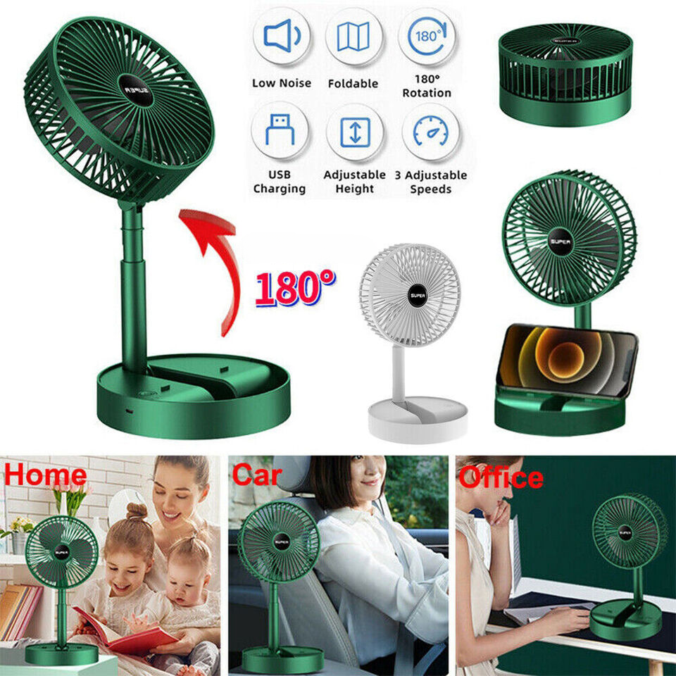 Rechargeable - Portable Telescopic Folding Fan
