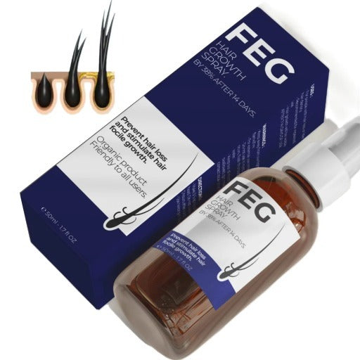 FEG PLUS Hair & Beard Regrowth Spray – Anti Hair Loss Formula with Minoxidil