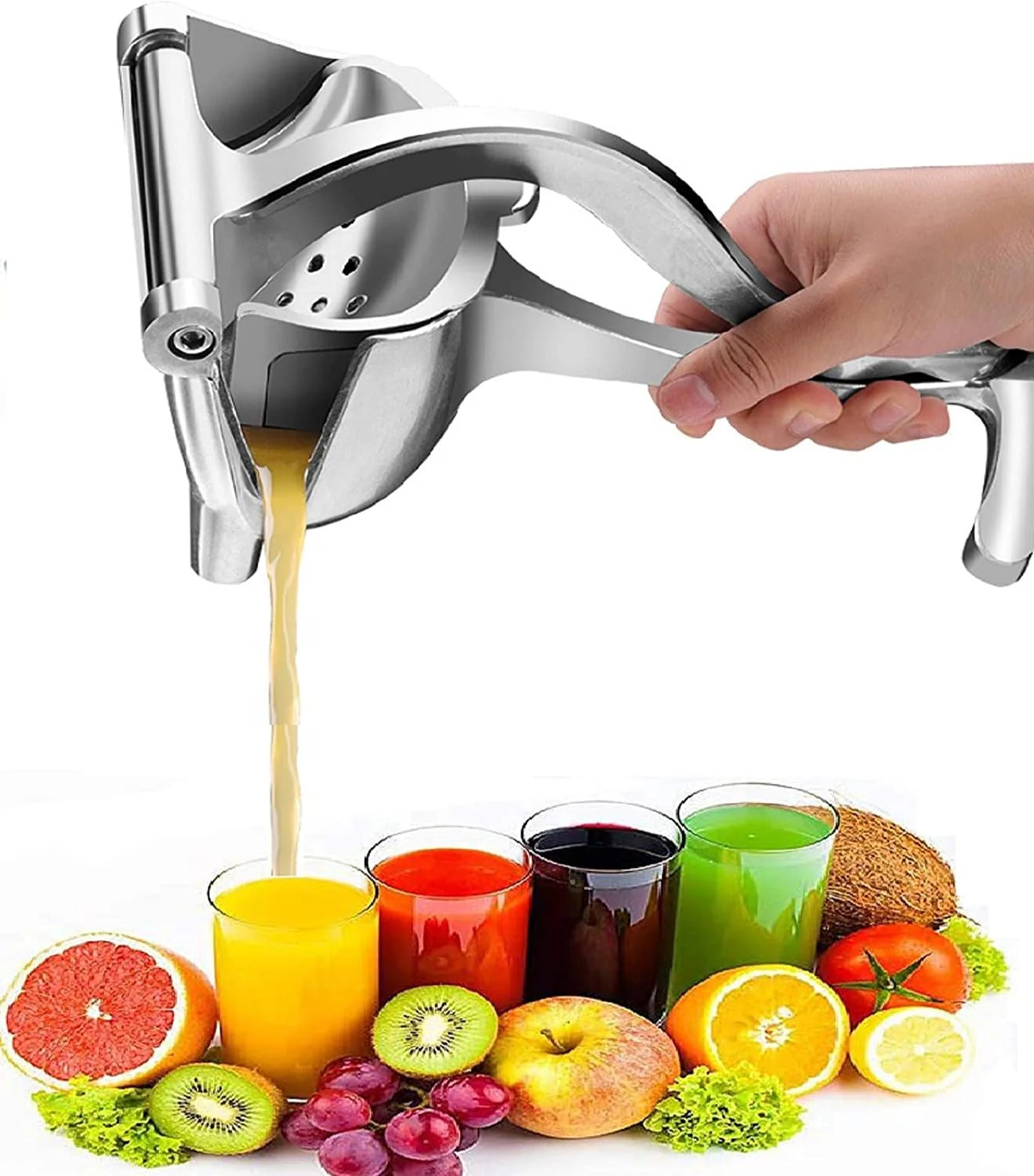 Stainless Steel Lemon & Orange Juicer – Manual Handheld Citrus Squeezer for Fresh Juice Anytime