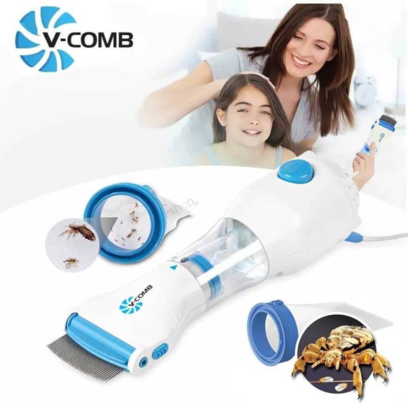 Electric V-Comb Head Lice Removal Machine – Safe, Easy & Hygienic Lice Treatment with Built-in Filter