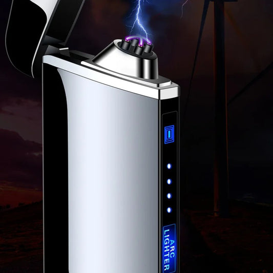 2025 USB Rechargeable Double Arc Metal Lighter – Type-C Electric Ignition