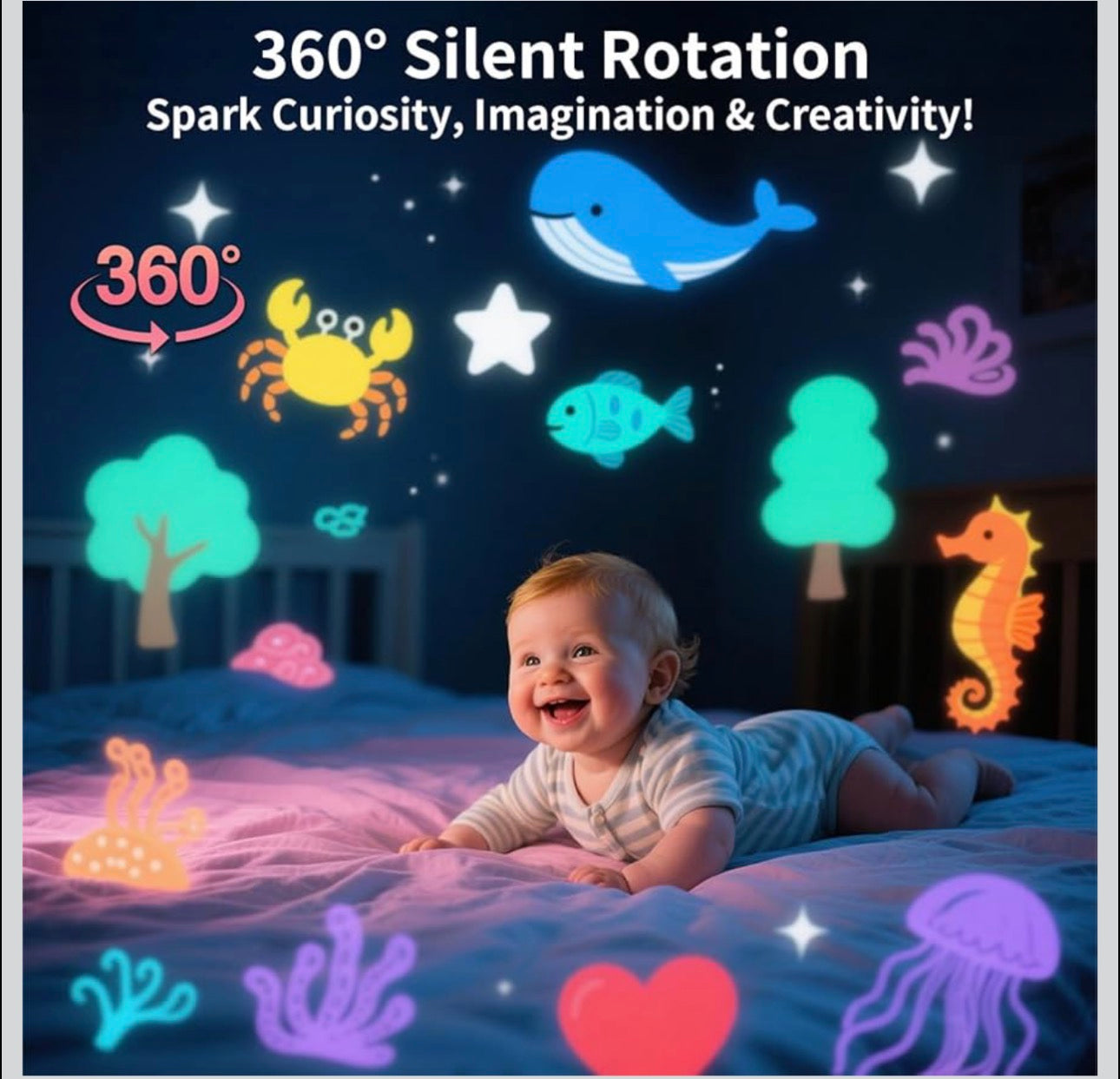 Luxury Kids Dream Castle Star Projector Night Lamp – Bluetooth Bedtime Light