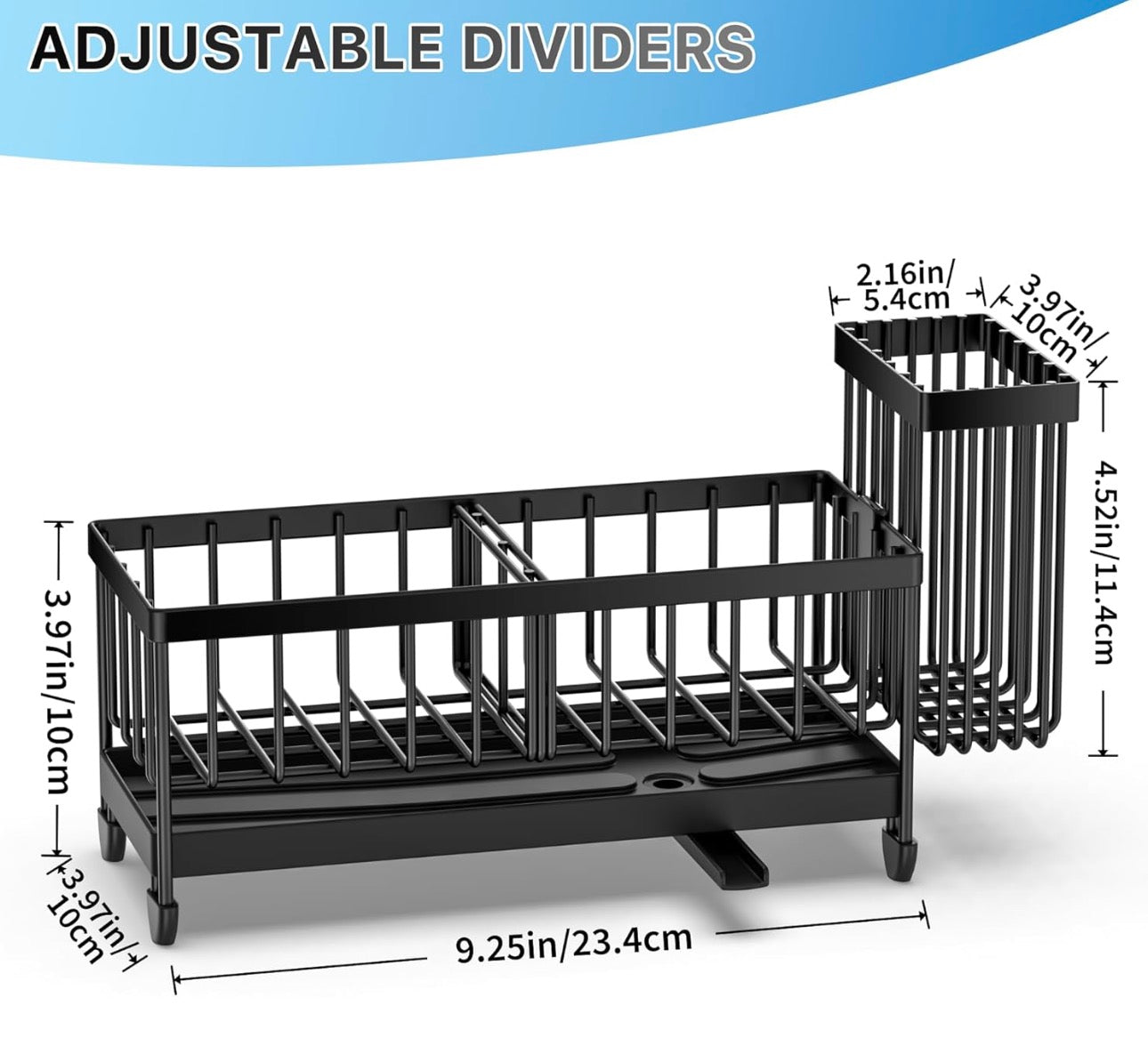 Luxury Sink Organizer Rack with Drain Tray – Multi-Functional Kitchen Storage Holder