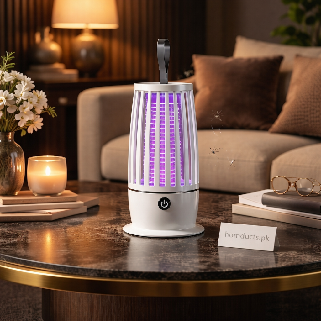 Luxury Portable USB Mosquito Killer Lamp – Rechargeable Silent UV Insect Trap (4000mAh)