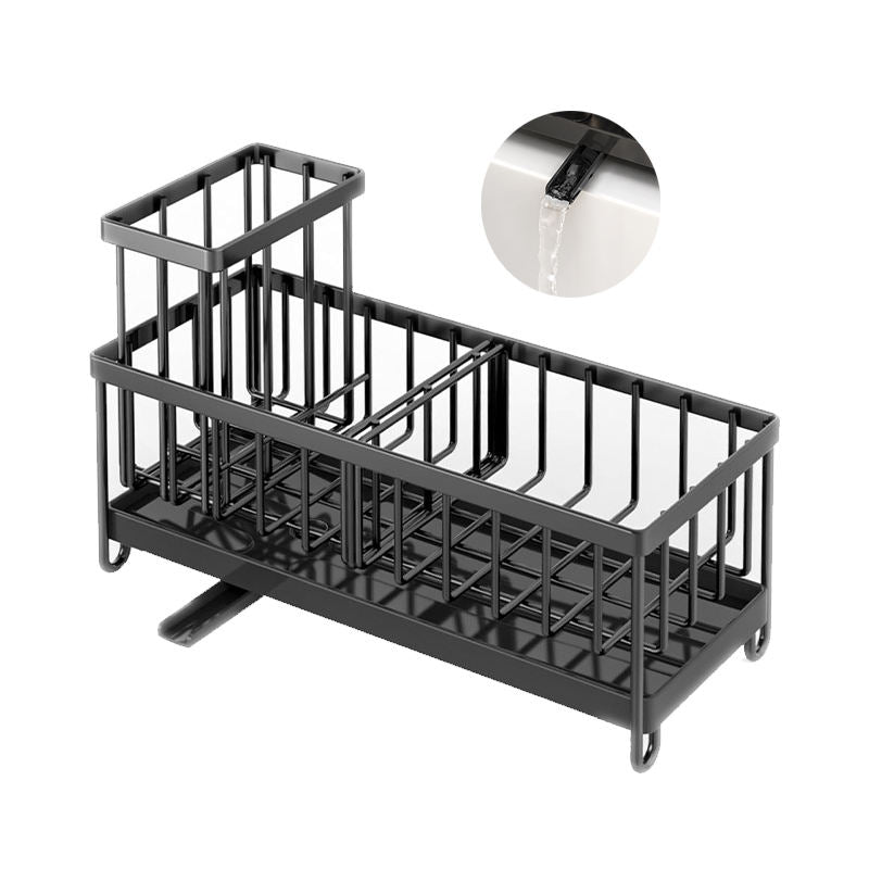 Luxury Sink Organizer Rack with Drain Tray – Multi-Functional Kitchen Storage Holder