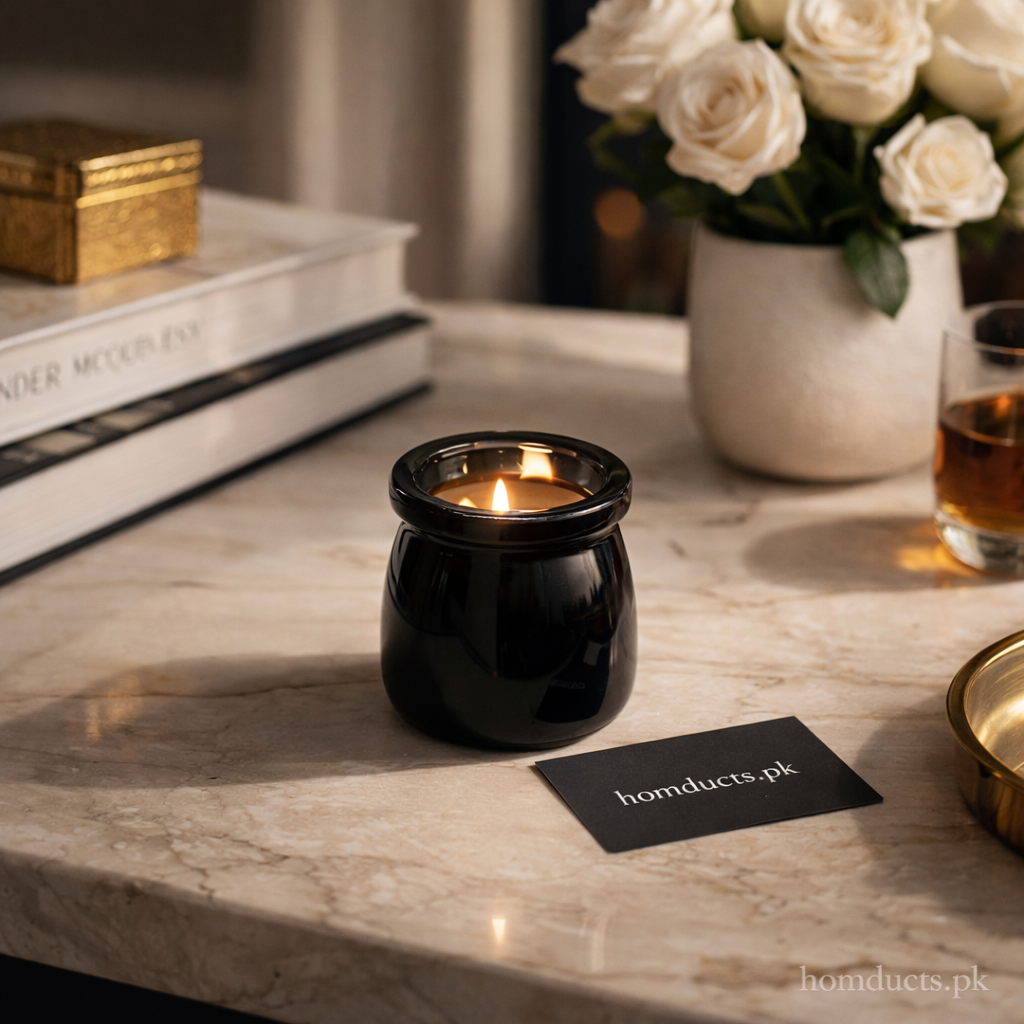 Luxury Frosted Glass Scented Candle with Cork Lid – Premium Home Fragrance (1 Pc)