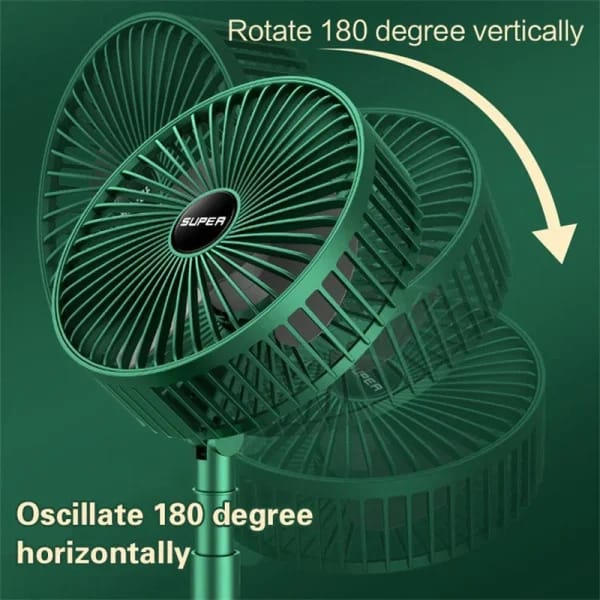 Rechargeable - Portable Telescopic Folding Fan