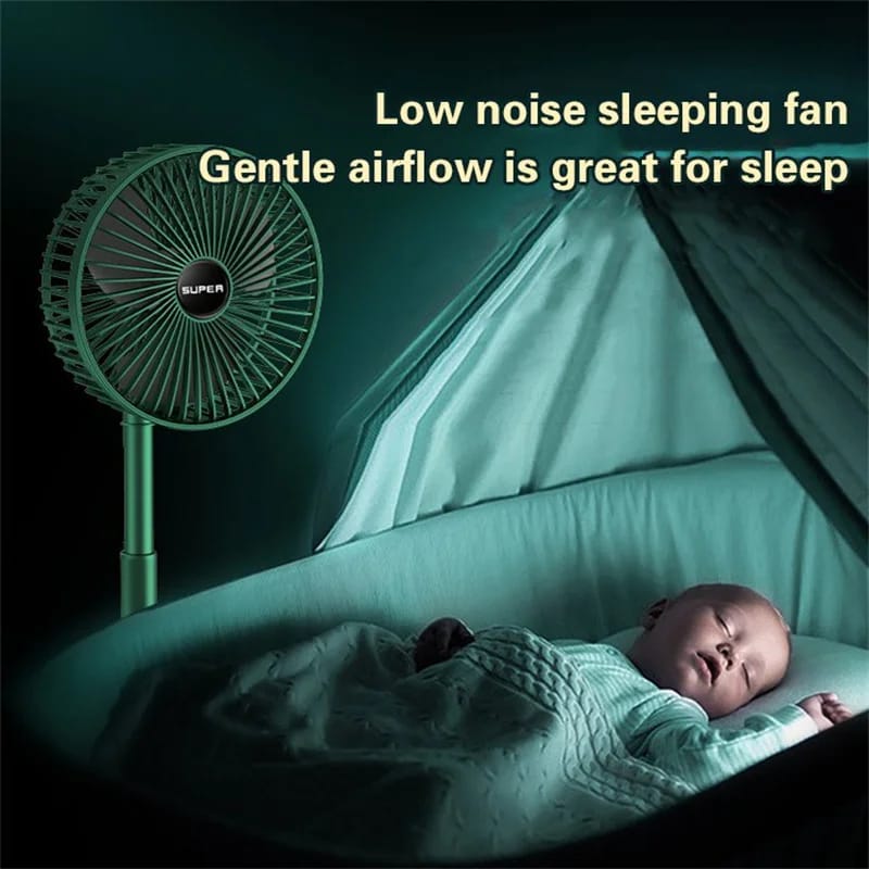 Rechargeable - Portable Telescopic Folding Fan